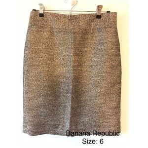 Metallic Banana Republic Pencil Skirt